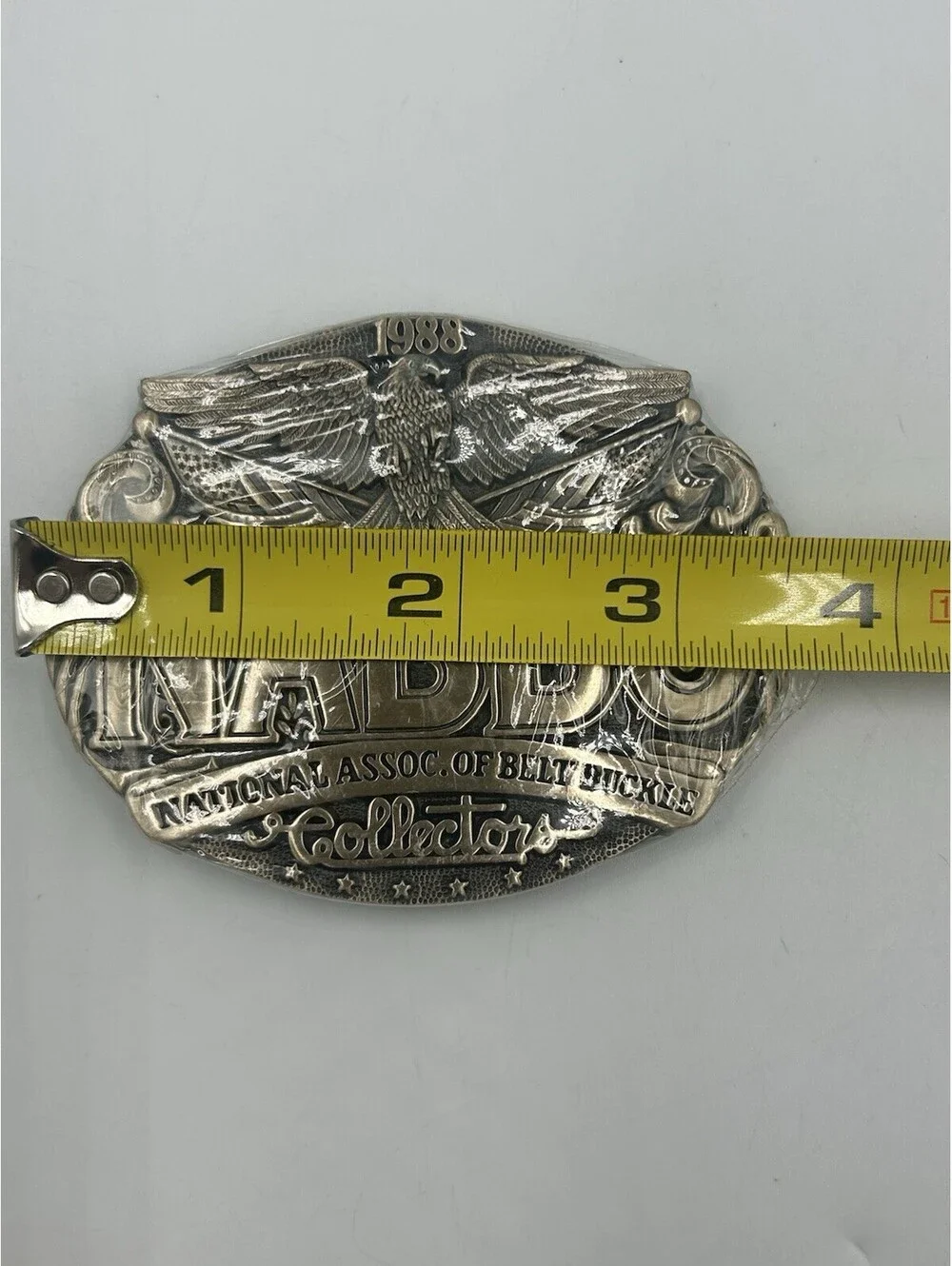 New Vintage 1988 NABBC National Assoc of Belt Buckle Collectors Belt Buckle Mint
